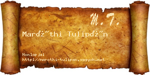 Maróthi Tulipán névjegykártya
